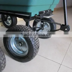 TC2145 Four Wheel Tipcart, Plastic Dump Cart, Garden Cart thumbnail-4