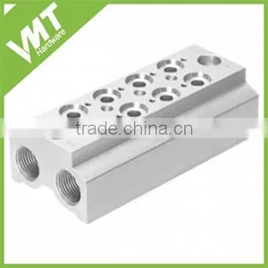 China Factory Custom Aluminium Manifold Base for 10mm 3/2 Valve From VMT Factory thumbnail-1