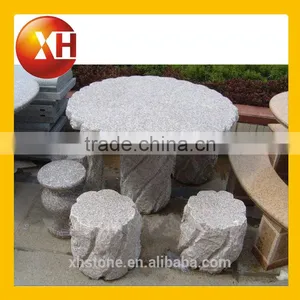 Garden Artificial Marble Dining Table for Park Furniture thumbnail-4