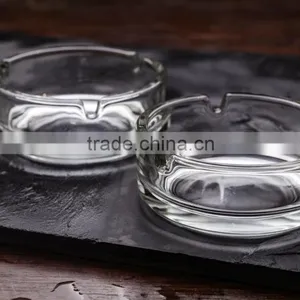 Round Glass Ash Tray Clear Glass Ash Tray thumbnail-1