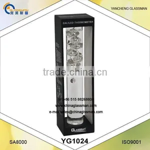 Galileo Thermometer With Black Wooden Frame YG1024 thumbnail-1