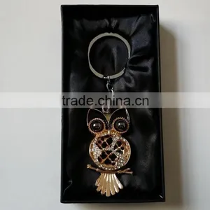 Jewelled Metal Night Owl Key Chain thumbnail-2