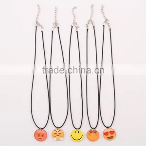 2016 Fashion Jewelry Pendant Acrylic Emoji Necklace For Wholesale China thumbnail-2