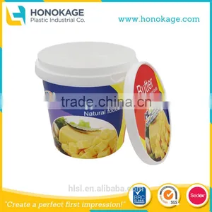 1L Designer IML Plastic Ice Cream Cup,Ice Cream Container With Template. thumbnail-1