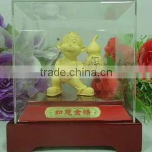 Retail Gold Plated Chinese Zodiac Monkey for Business Gift thumbnail-1
