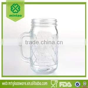 Wholesale Cheap 15oz Embossed Mason Jar thumbnail-1