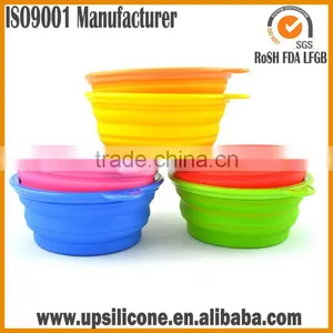 BPA Free Durable Silicon Collapsible Dog Bowl ,Silicone Portable Folding Travel Pet Dog Bowl thumbnail-2