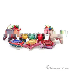 Handmade Vibrant Fabric Animal-shaped Keychain, Promotional Keychain, Souvenir Keychain thumbnail-1