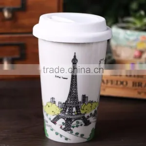 Fda Passed 350ml Ceramic Travel Cup With OEM Design thumbnail-2
