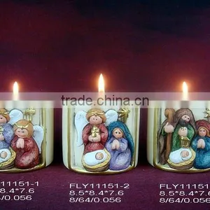 Ceramic Nativity Candle Holder 11151 thumbnail-1