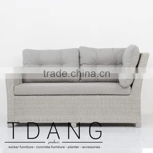Watson Right Hand Wicker Bench - Vietnam Patio Furniture - Poly Rattan Furniture thumbnail-2