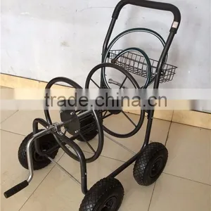 Portable Water Pipe Cart ,metal Four Wheel Garden Hose Reel Cart ,Garden Sprinkler Cart thumbnail-1
