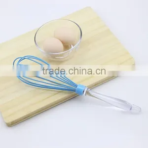Blue Wire Loops Acrylic Handle Silicone Whisk for Egg thumbnail-1