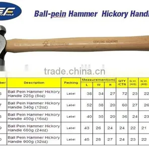 Ball-pein Hammer Hickory Handle thumbnail-3