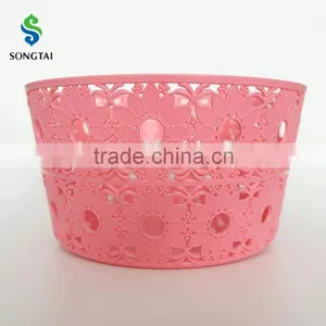 2016 New Type pp Circular Plastic Basket With Sunflower thumbnail-2