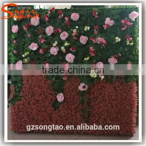 China Supplier Artificial Flower Backdrop Silk Flower Wall Backdrop for Wedding Decoration thumbnail-1