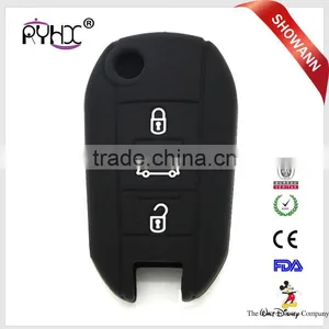 Colored Silicone Key Covers Silicone Key Cases Silicone Car Key Protector for Peugeot 3008 thumbnail-1