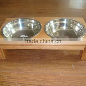 High Quality Large Bamboo Pet Feeder thumbnail-1