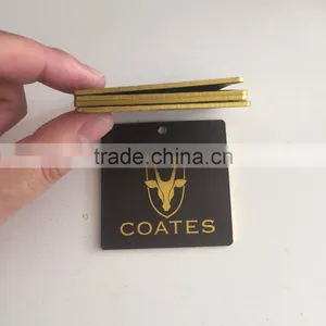 2016 High Quality Customized Thick Paper Hang Tags With Gold Foil Logo thumbnail-6