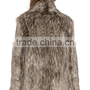 Hot Sale Women Cheap Fashion Pattern Faux Fur Coats Made in China thumbnail-3