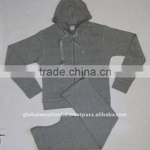 Fashionable High Quality Grey Melange Women Training and Jogging Set thumbnail-1