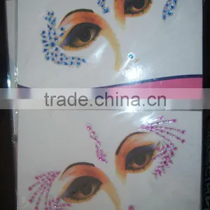 Multi COLOR Crystal Stick on Face Eye TATTOO BINDI thumbnail-1