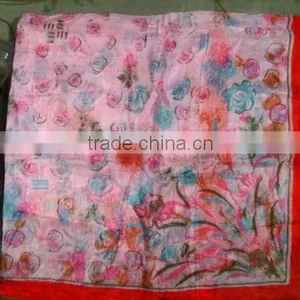 100 % SILK PRINTED SCARF thumbnail-1