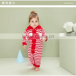2017 2018 Baby Kids Striped Winter Thick Sweater Knitted Romper thumbnail-2