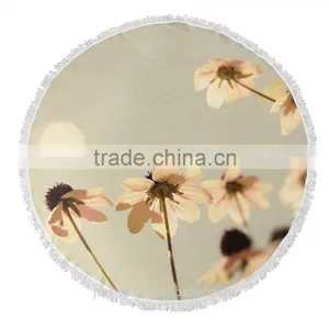 Custom Polyester Digital Printing Round Beach Towel thumbnail-1