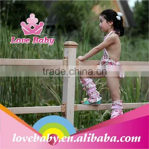 Whosale Floral Light Pink Leg Warmers With Bow thumbnail-1
