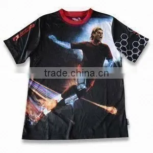 Sublimation Printed T-shirt, Made of 100% Polyester Jersey With Cool Dry thumbnail-1