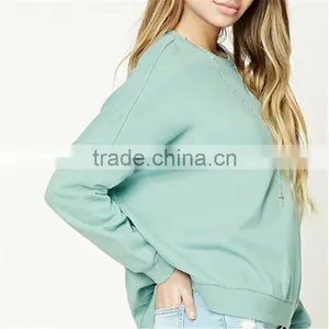 2017 OEM Top Selling College Solid Oversized Sweatshirt Without Hood thumbnail-3
