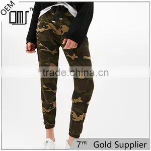 Joggers Camouflage Plush Womens Khaki Work Pants With Elastic Rope thumbnail-1