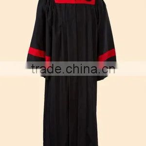 College Graduation Gowns With Trimming on Sleeve thumbnail-1