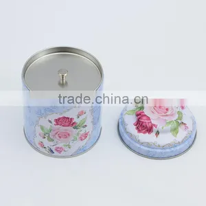Cylindrical Candy Tin Box Packing Spot Baking Cookies Box Tinplate Tea Pots thumbnail-4