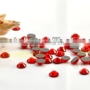 Flat Back Glass Hot Fix Stone Loose Crystal Components With a Flat Reverse Side Siam Colour thumbnail-3