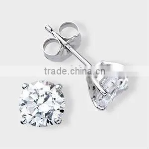 Beautiful Stainless Steel Ear Pins/earrings With Zircon thumbnail-1