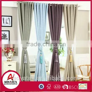 New 100% Polyester Latest Elegant Plain Curtains for the Living Room thumbnail-1