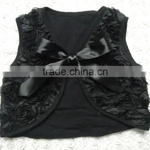 Colored Flower Ribbon Straps Spring Baby Girls Waistcoat thumbnail-4