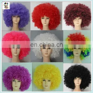 Cheap Colors Synthetic Party Sports Fan Big Curly Afro Wigs HPC-0014 thumbnail-1