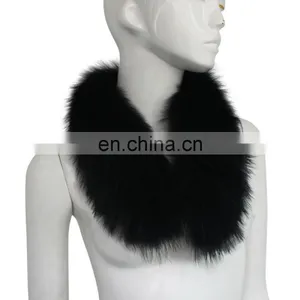 Black Bowknot Real Fox Fur Detachable Scarf Fox Fur Collar Trim thumbnail-4