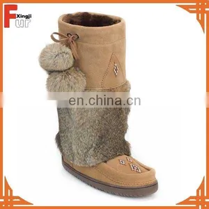 Top Quality Real Rabbit Fur Boot Fur Cuff thumbnail-3