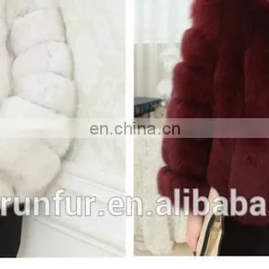 Winter Elegant Silver Fox Fur Coat Sexy Fur Jacket for Woman thumbnail-5