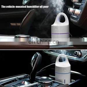 Desktop Cup Night Light USB Car Air Purifier, Mini Humidifier Car Air Freshener, Car Air Purifier Ionizer Oxygen Bar thumbnail-1