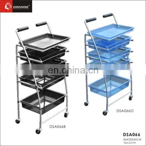Four Wheels Salon Furniture Beauty ABS Plastic Salon Trolleys thumbnail-2