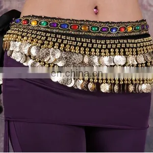 Cheap 248 and 338 Coins Belly Dance Silver Coins Hip Scarf Y-2035# thumbnail-5