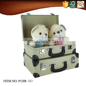 Kraft Cardboard Suitcase Box With Lock thumbnail-4