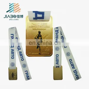 Bronze Copper Plated Custom Zinc Alloy Design Running Medal thumbnail-2