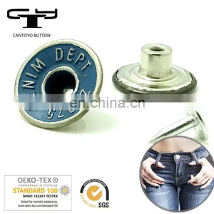 New Style Metal Plated Two Parts Brass Jeans Button for Garment Accessories thumbnail-5