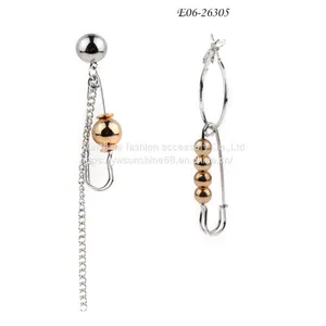 Dangle Drop E06-26305 Crystal Hoop Earrings Cubic Zirconia Drop Earrings E06-26305 thumbnail-1